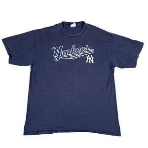 VTG New York Yankees 2002 Mens Lee Sport Blue T-Shirt Sz XL